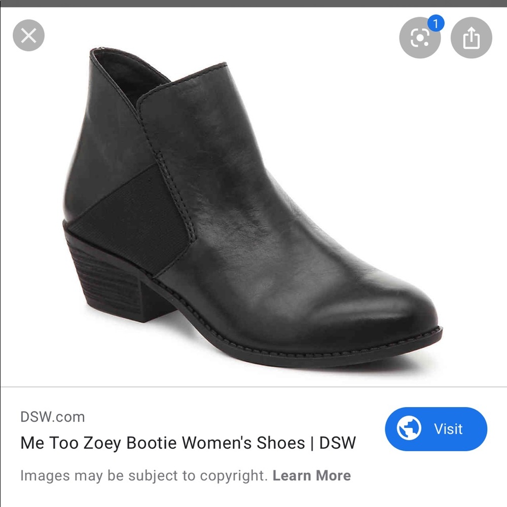 Me Too Zoey ankle booties size 8.5 leather black